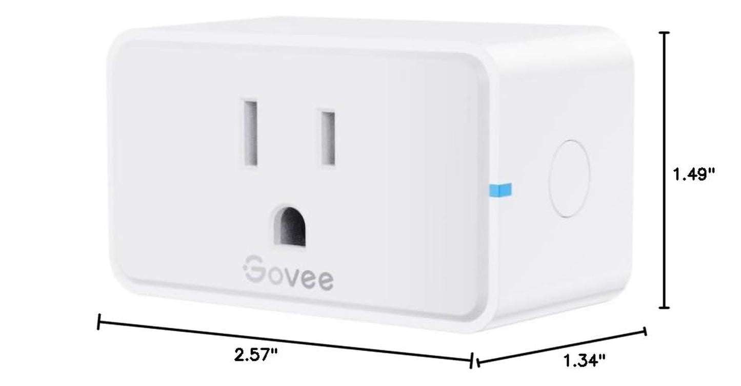 Smart Plug 15A, Wifi Bluetooth Outlets 4 Pack Work with Alexa and Google Assistant, Wifi Plugs with Multiple Timers, Home APP Group Control Remotely, No Hub Required, ETL&FCC Certified