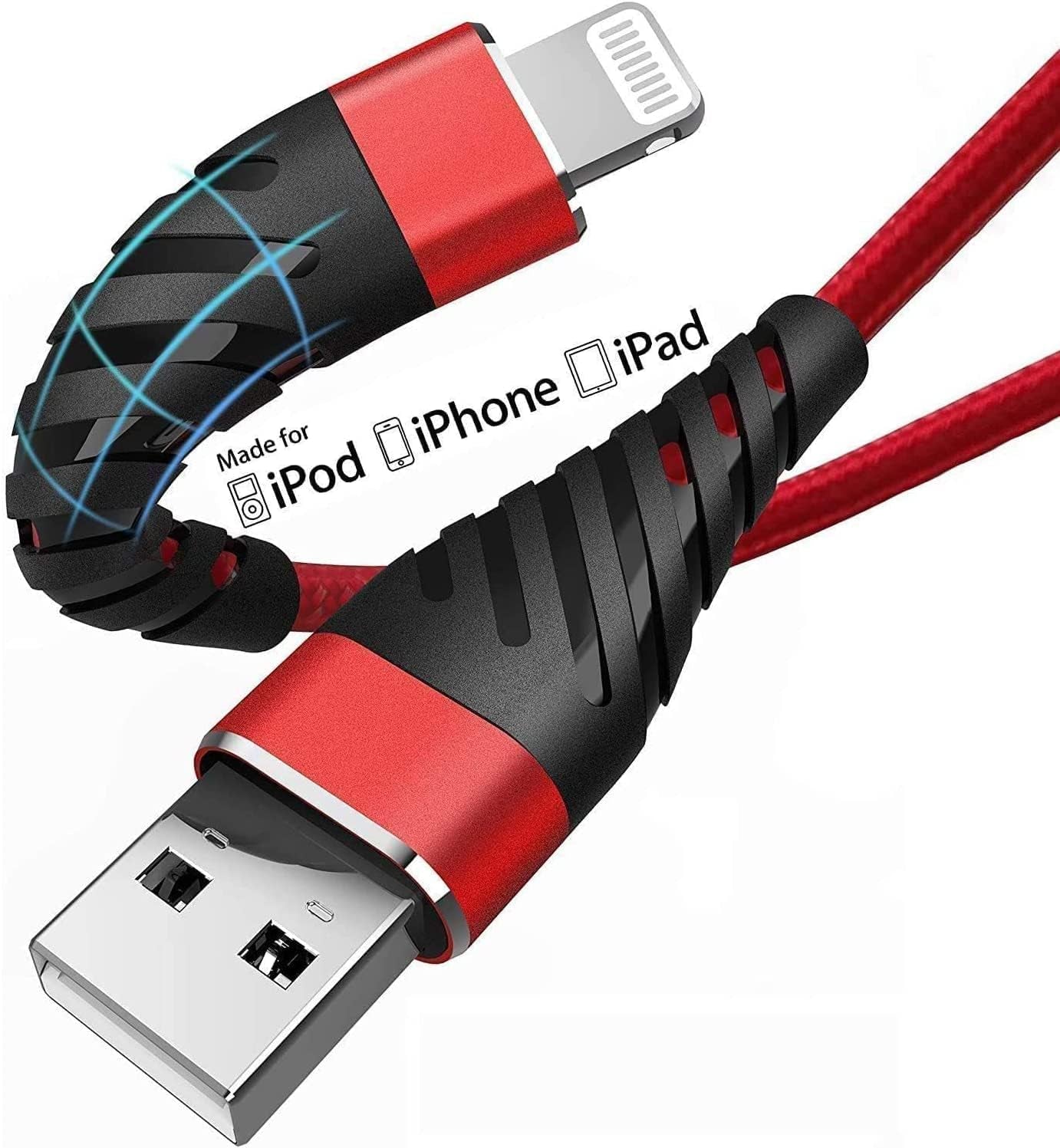 (2 Pack) Long Iphone Charger 10Ft for [Mfi Certified], 10 Foot Lightning Cable Fast Charging Cord 10 Feet for Iphone 13/12/12 Pro/11/11 Pro/11 Pro Max/Xs/Xs Max/Xr/X/8/8 Plus/7/7 Plus/6 Plus